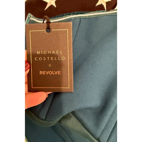 Michael Costello x REVOLVE Libra Mini Dress Turquoise NWT - Size S - Picture 5 of 8